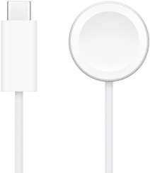 USB-C charger next to Apple Watch Magnetic Fast Charger