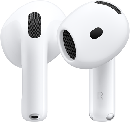 AirPods 5 hardware, showing front and back view showcasing design