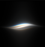 A multi-coloured wave of light
