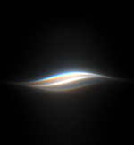 A multi-coloured wave of light