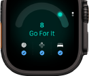 Apple Watch Ultra 4, titanium case, black colour, readiness score of 8, right side exterior, Digital Crown, raised side button