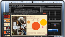 MacBook Pro with PROLED XDR Display, space black colour, display shows a presentation being created in Microsoft PowerPoint using JupyterLab and Terminal to create content