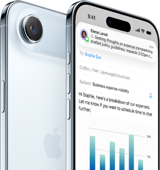 One iPhone 17 Air Model showcasing the back of the phone and camera, with a second iPhone 17 Air in front of the other displaying a screen with a graph and Numbers functionality
